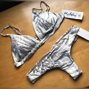 NWT Rip Curl Shorelines Bikini Top Size L & Bottoms Size S